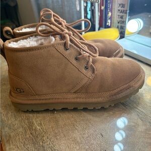 UGG Chestnut Suede Lace-Up Boots